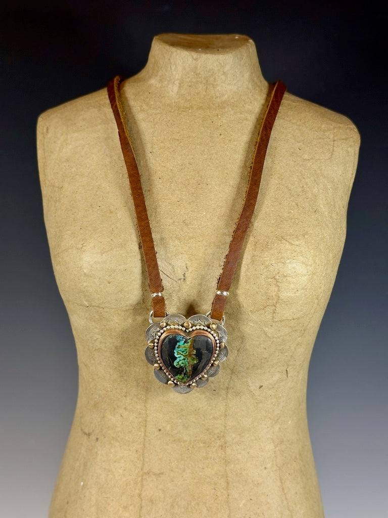 HUBEI TURQUOISE HEART NECKLACE AS260