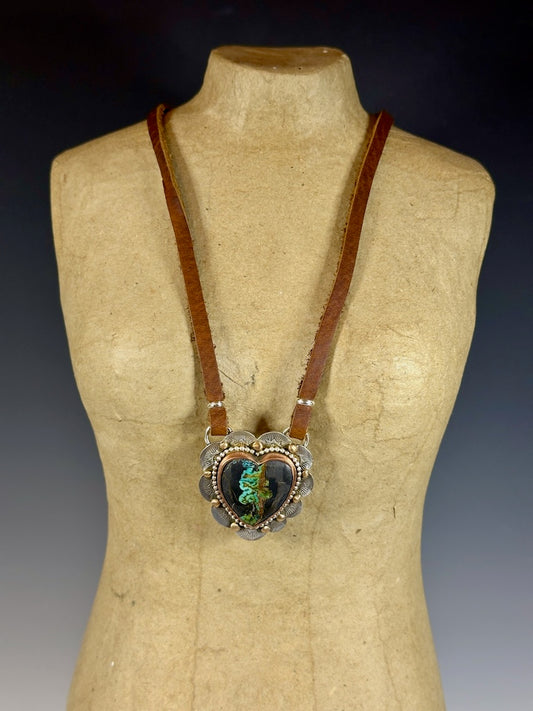 HUBEI TURQUOISE HEART NECKLACE AS260