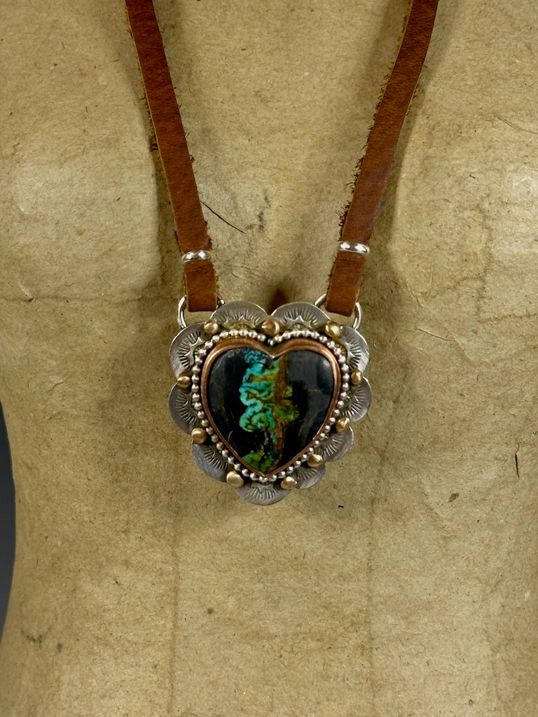 HUBEI TURQUOISE HEART NECKLACE AS260