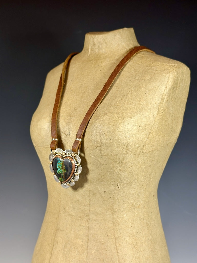 HUBEI TURQUOISE HEART NECKLACE AS260