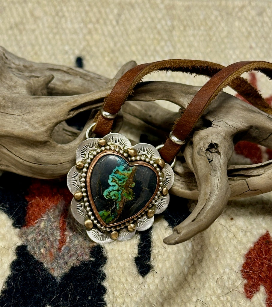 HUBEI TURQUOISE HEART NECKLACE AS260