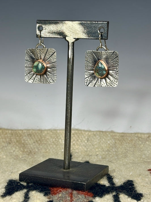 POLYWOG VARISCITE COSMIC EARRINGS AS266