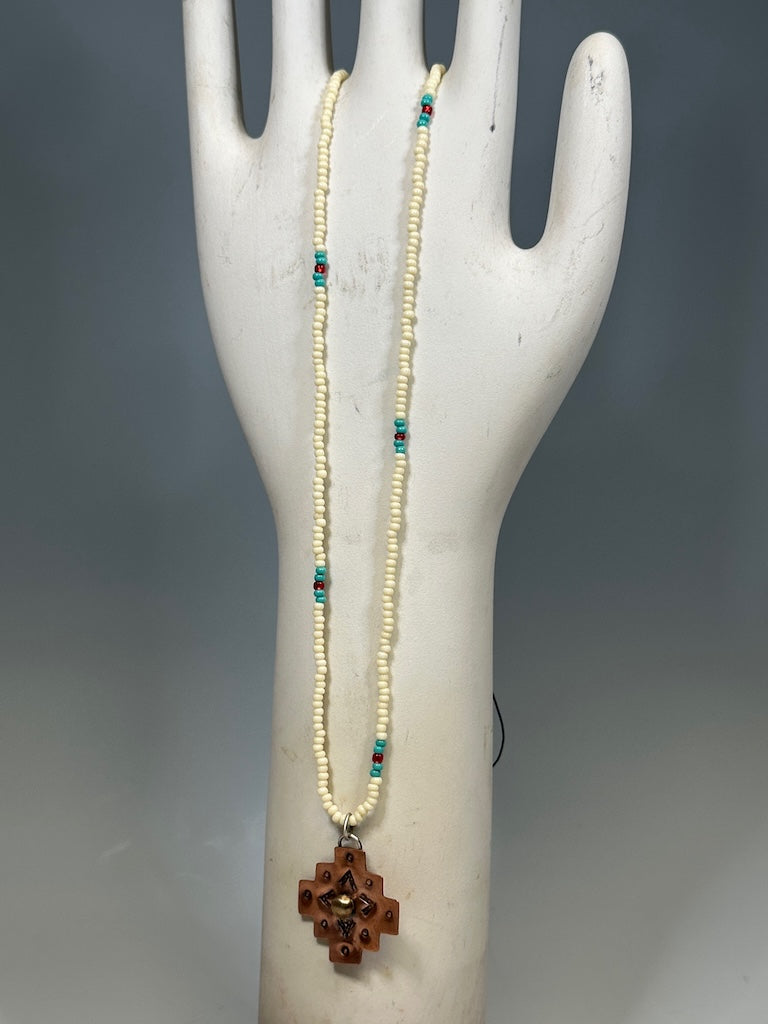 COPPER CROSS NECKLACE AS281