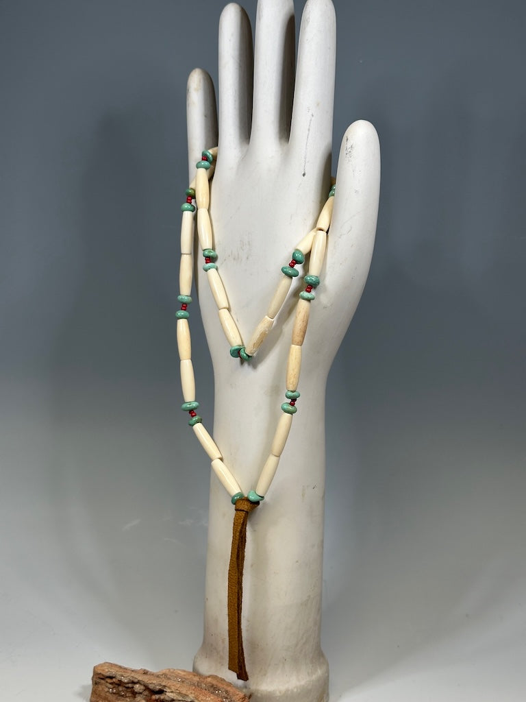 BONE BEAD PROTECTION NECKLACE AS286