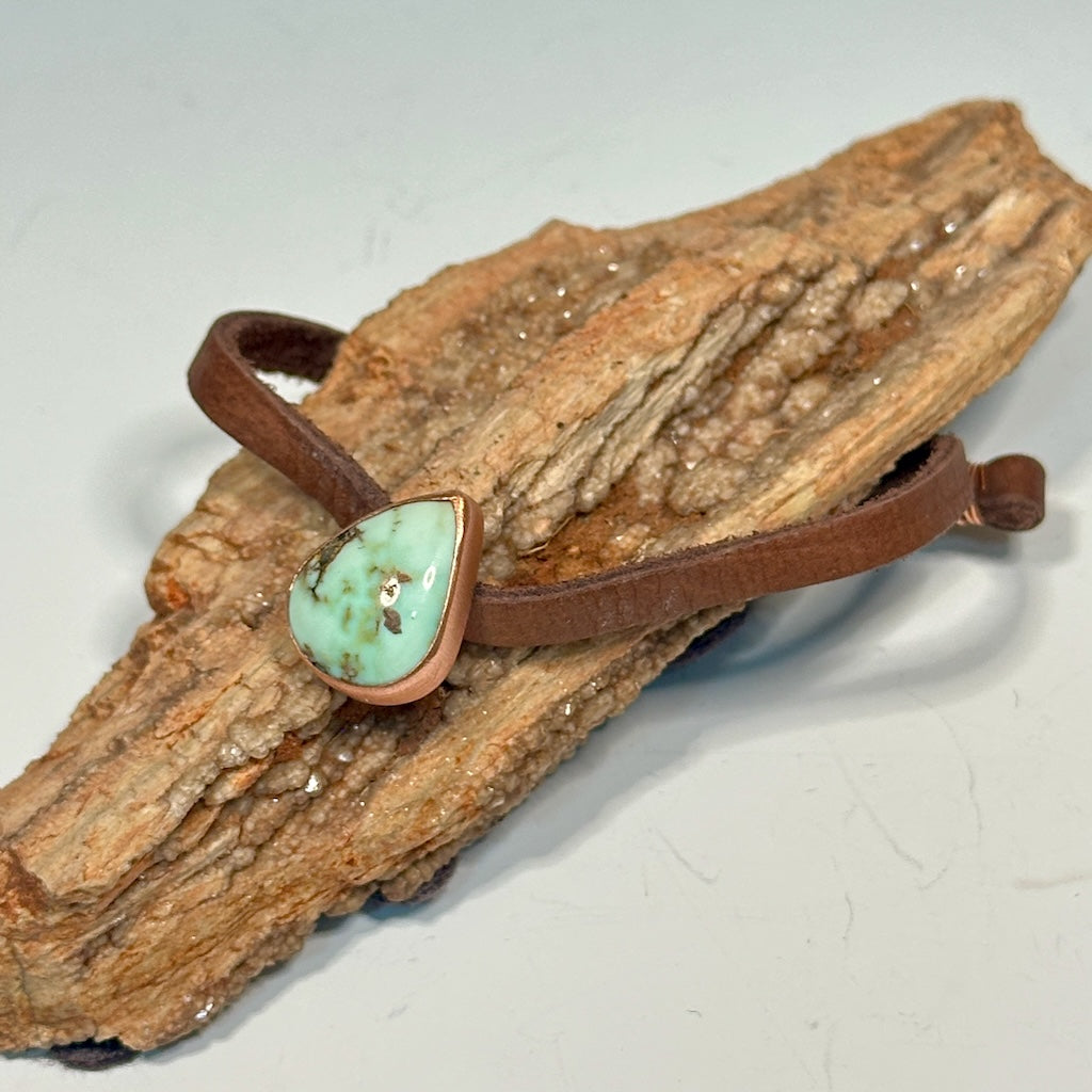 TURQUOISE LEATHER BRACELET AS300A