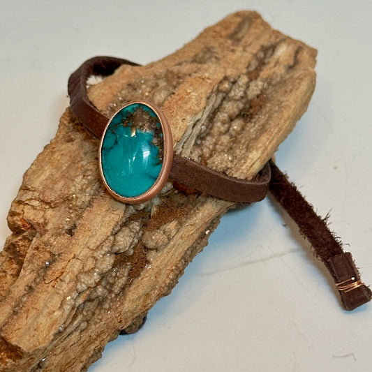TURQUOISE LEATHER BRACELET AS300B
