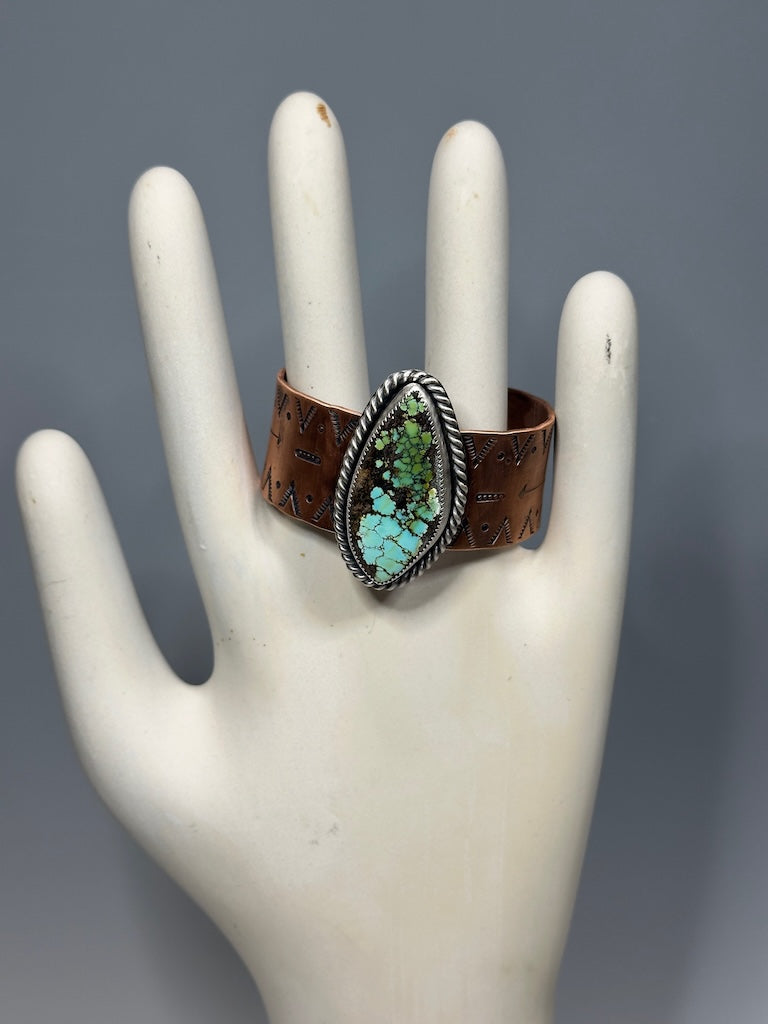 QINGU STAMPED COPPER CUFF AS315