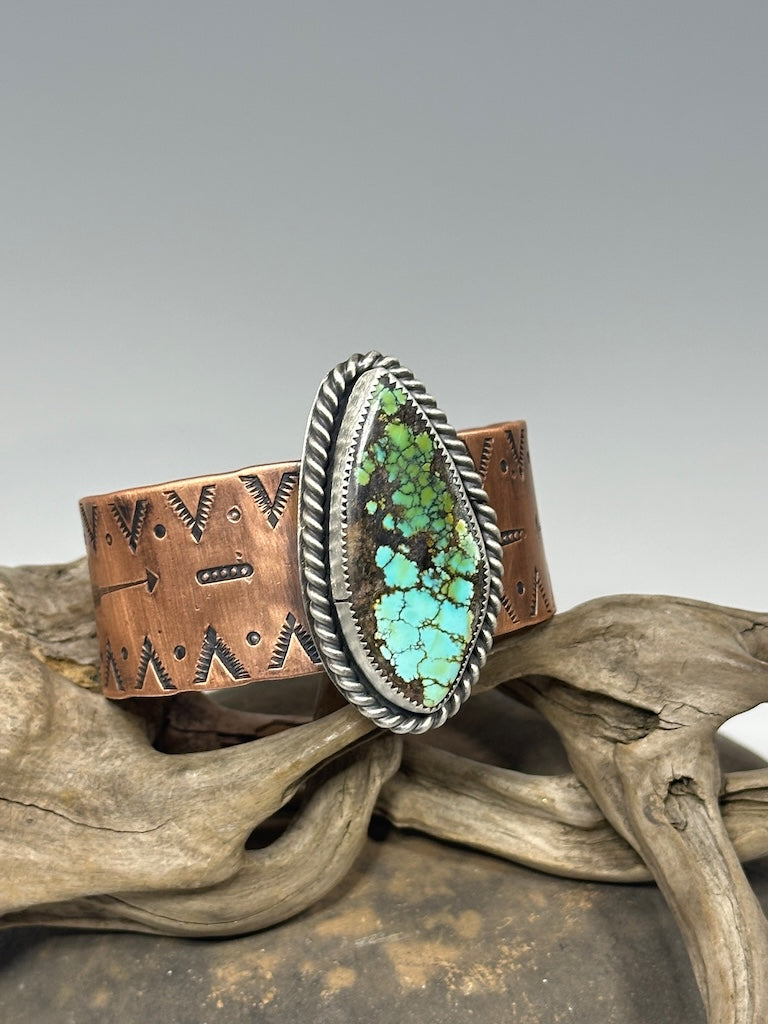 QINGU STAMPED COPPER CUFF AS315