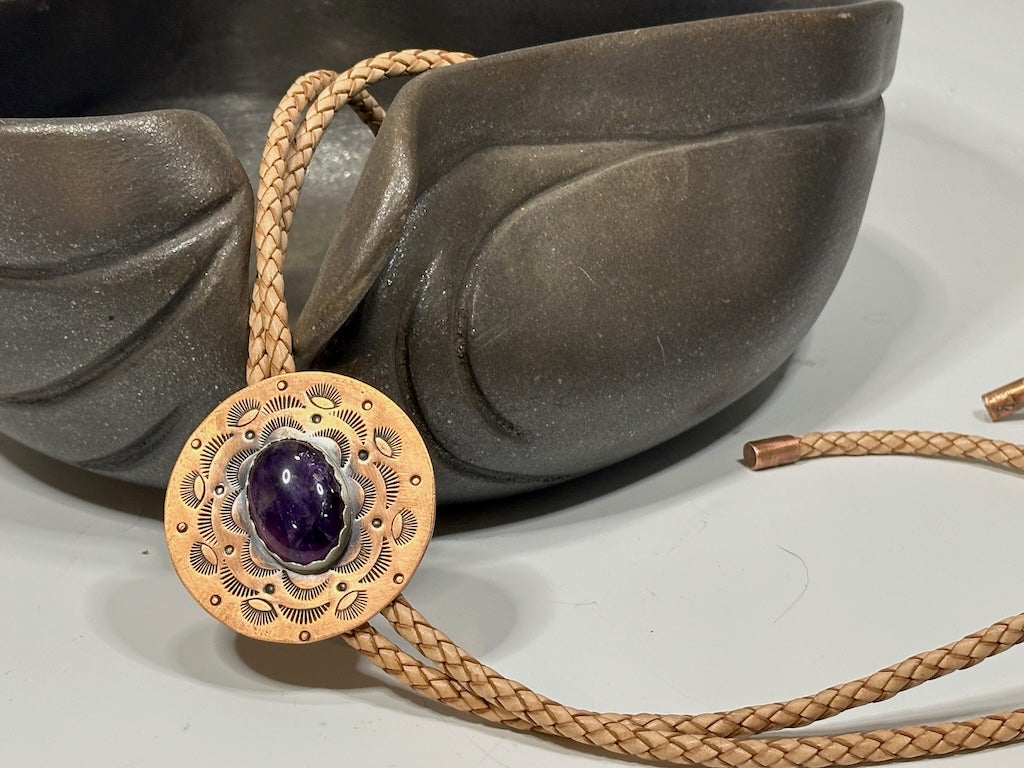 AMETHYST COPPER BOLO AS322