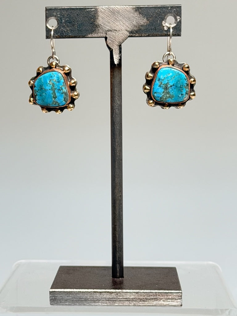 KINGMAN AND STERLING SILVER EARRINGS AS349