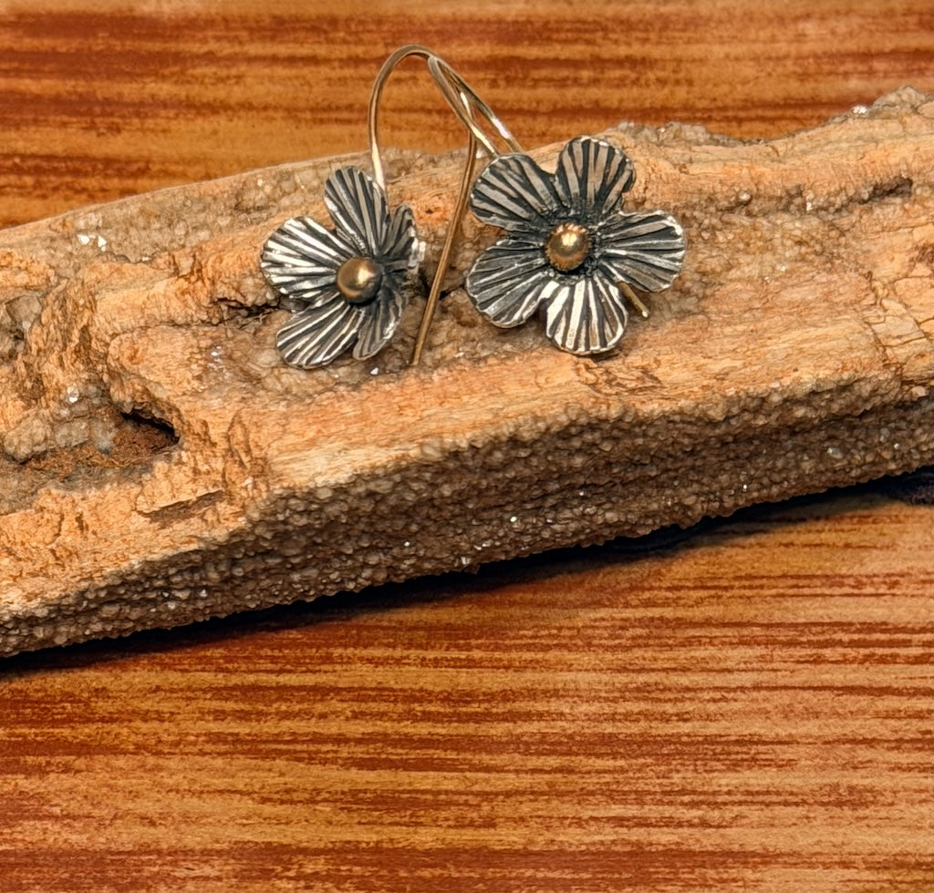 SPRING FLOWER STERLING SILVER EARRINGS AS351