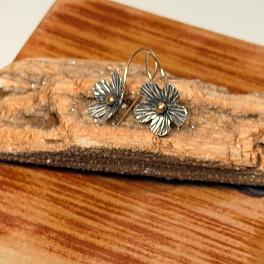 SPRING FLOWER STERLING SILVER EARRINGS AS351