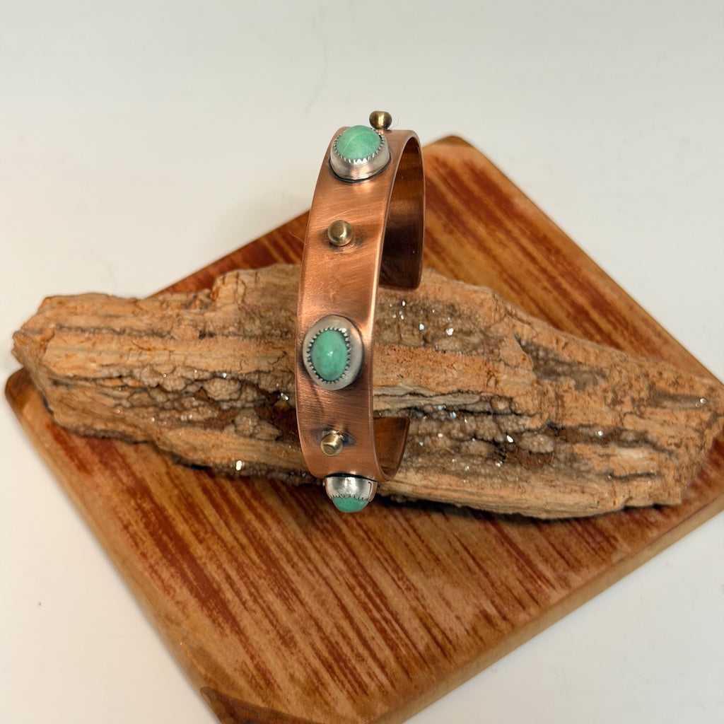 RESTORATIVE COPPER CUFF WITH ARIZONA TURQUOISE AS352