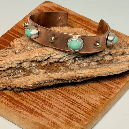 RESTORATIVE COPPER CUFF WITH ARIZONA TURQUOISE AS352