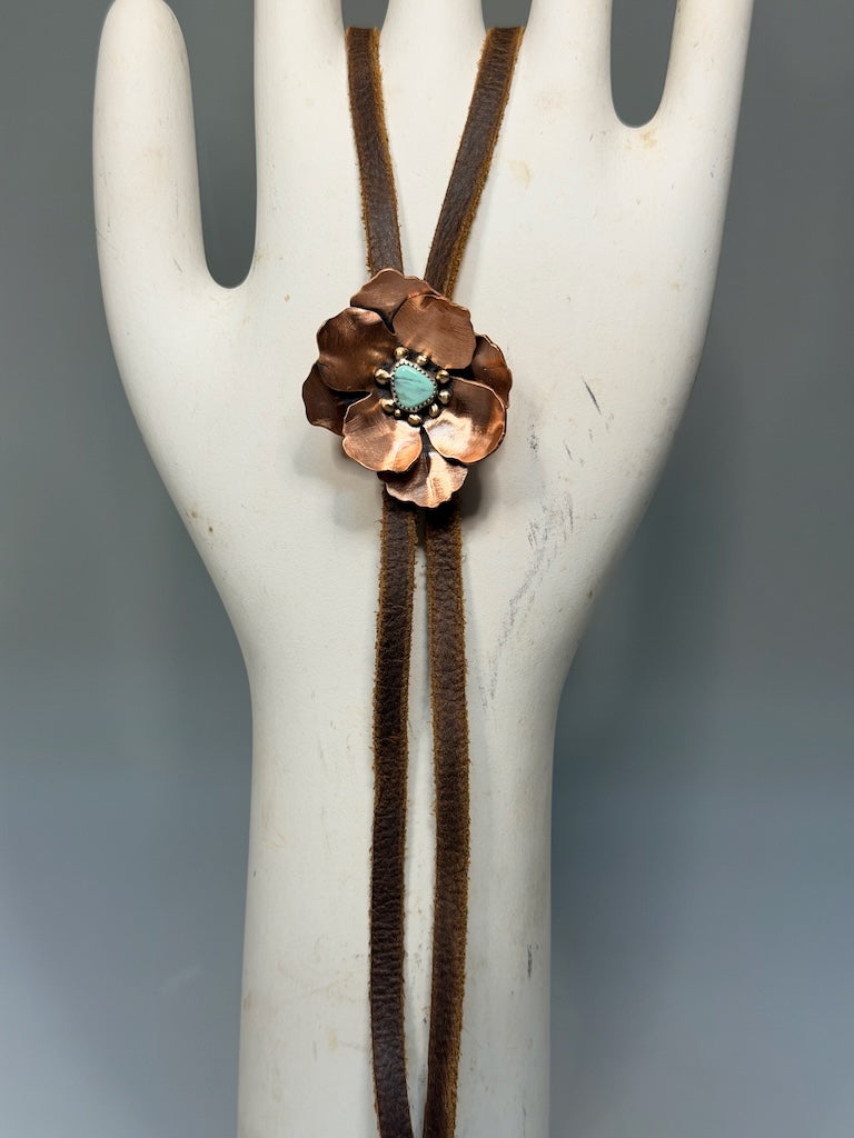 COPPER FLOWER NECKLACE AS354