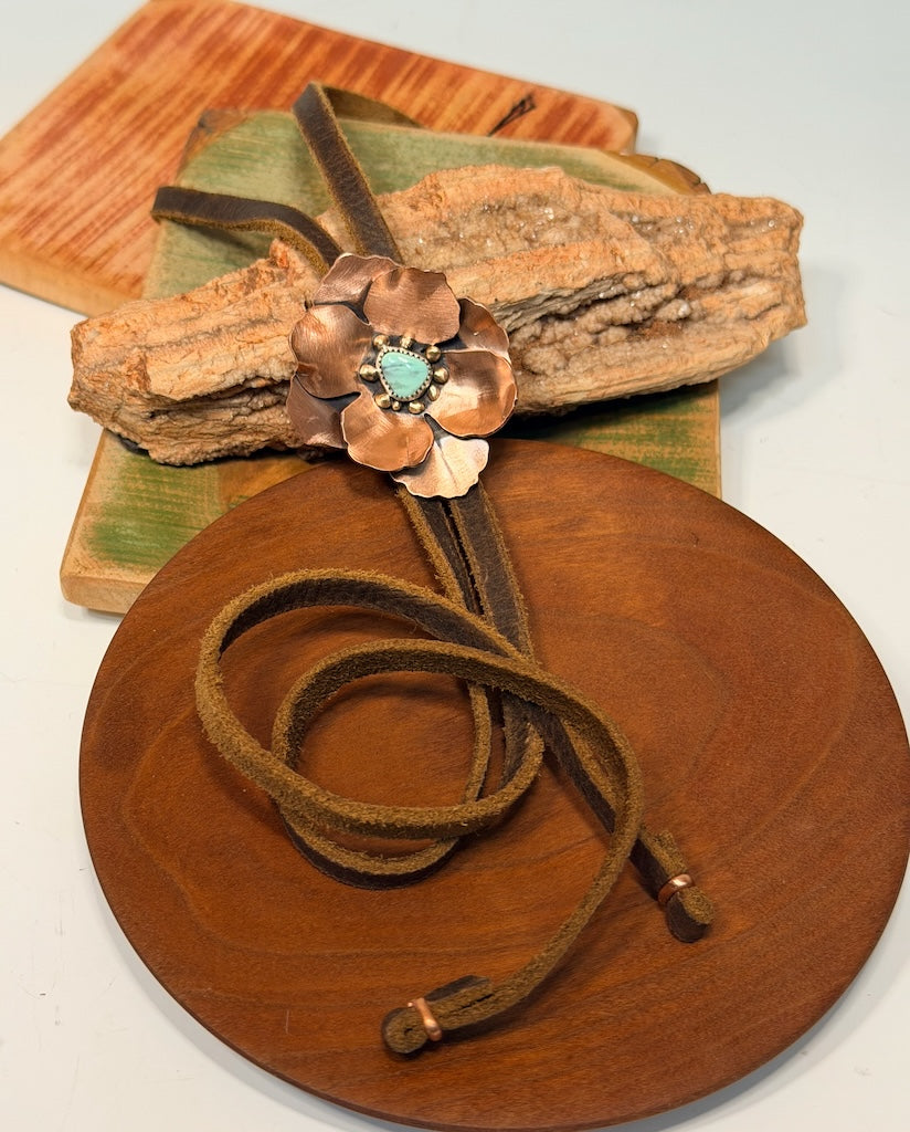 COPPER FLOWER NECKLACE AS354