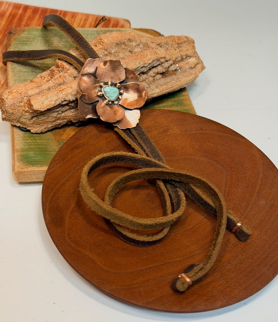 COPPER FLOWER NECKLACE AS354