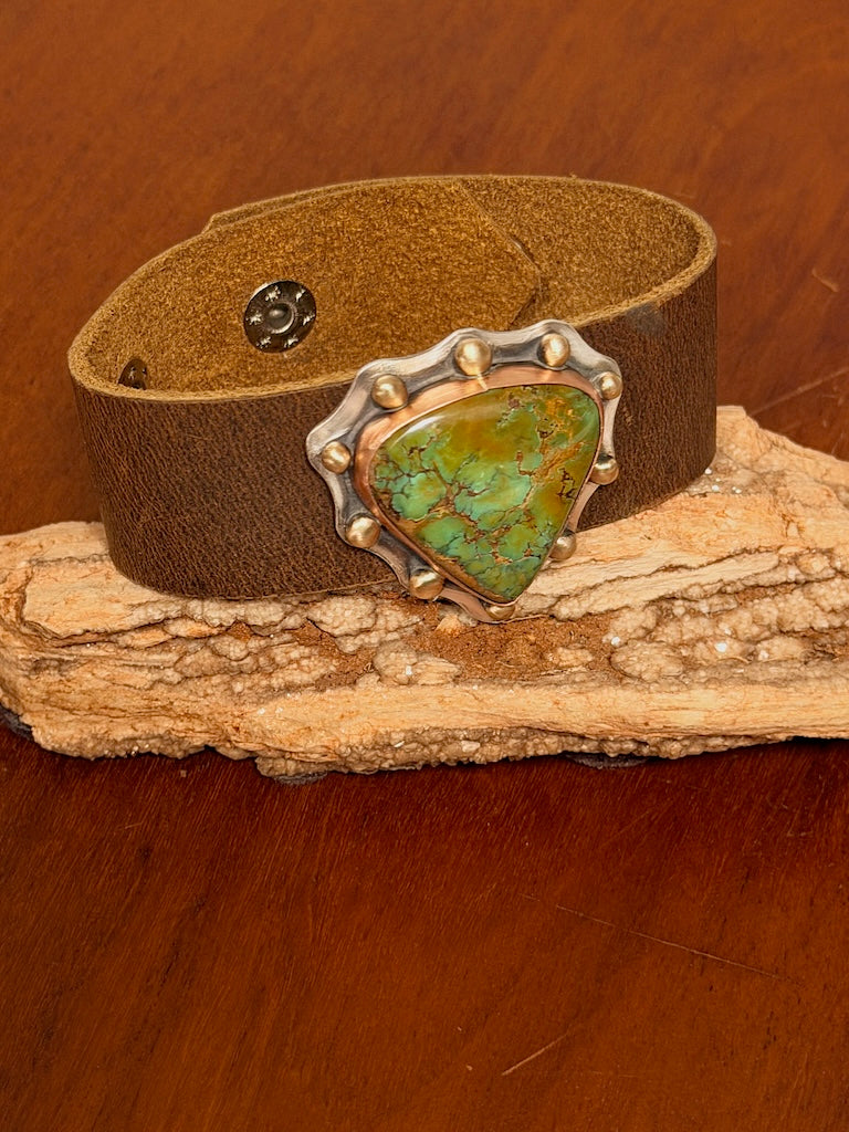 STILLNESS LEATHER CUFF AS366