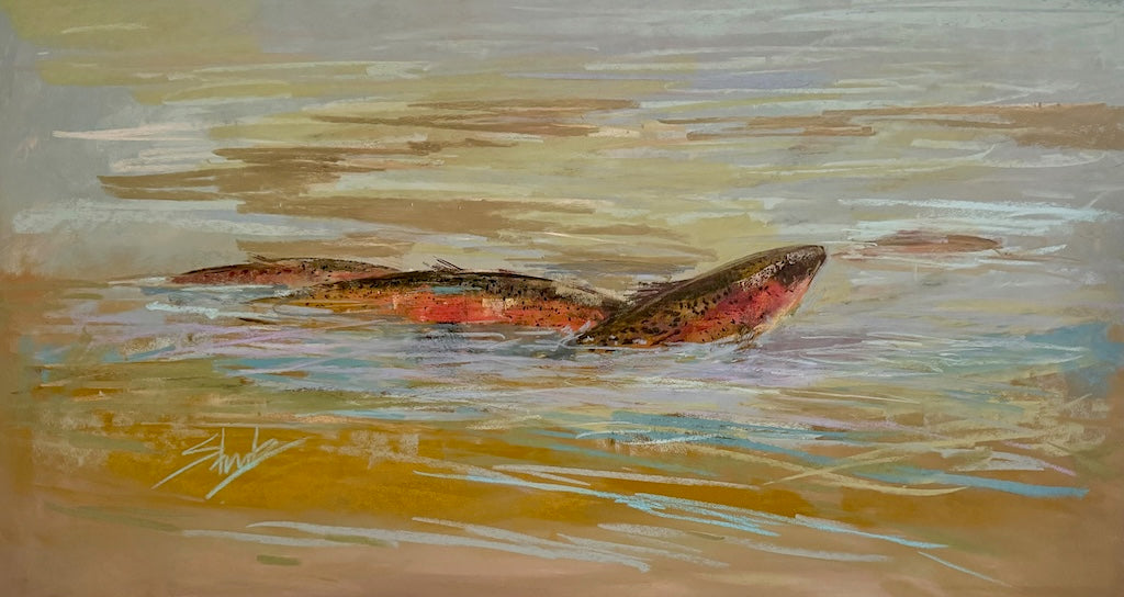 "BREAKING WATER" ORIGINAL PASTEL/FRAMED
