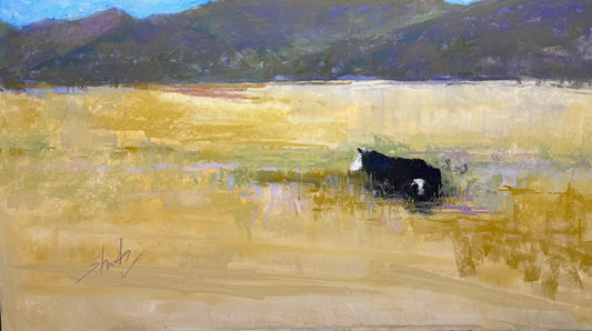 "IN MY MOTHER'S SHADOW" ORIGINAL PASTEL/FRAMED