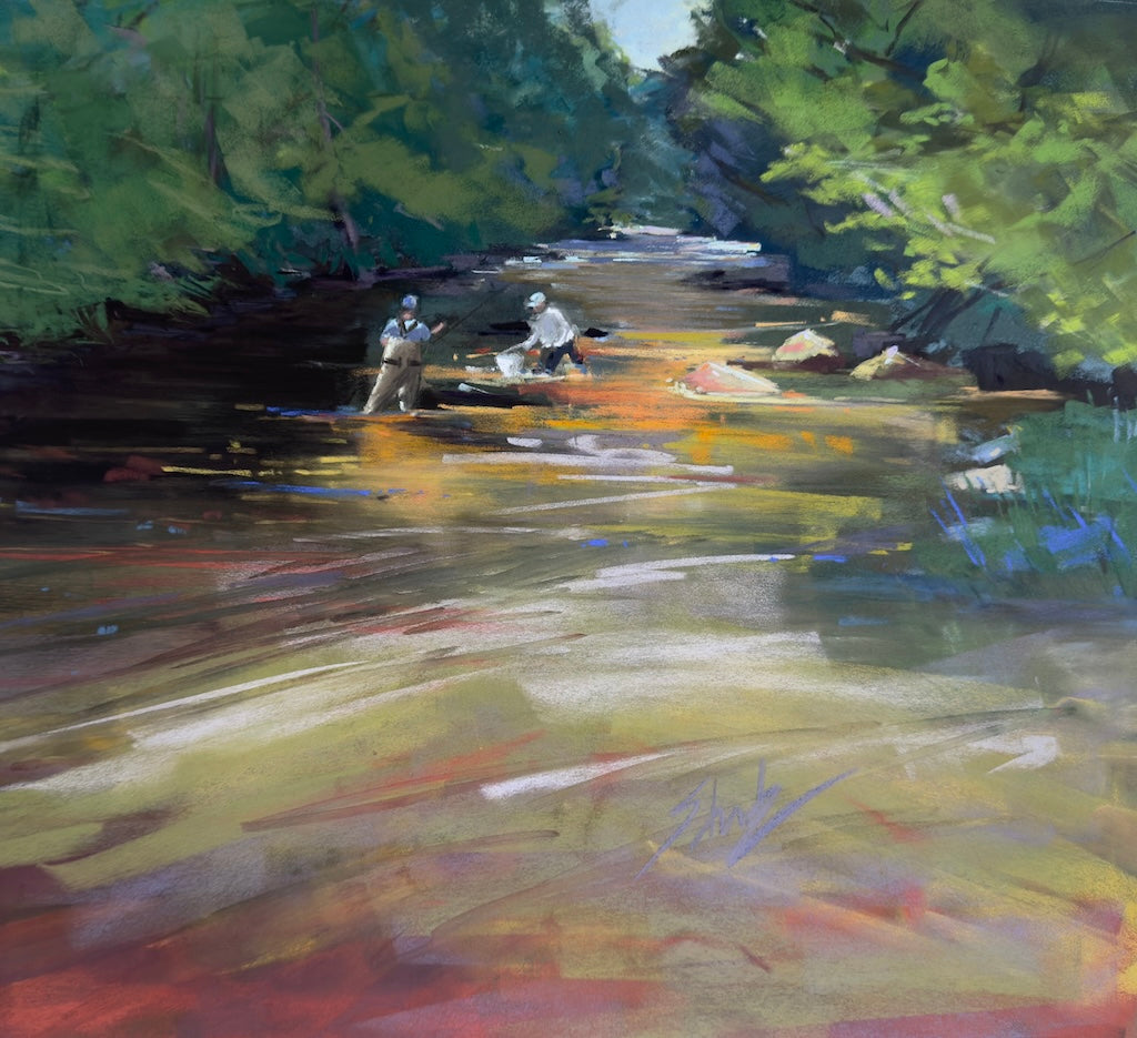 "THE DAVIDSON RIVER" ORIGINAL PASTEL/FRAMED