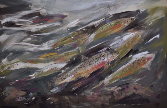 "IN THE FLOW 2" ORIGINAL PASTEL/FRAMED