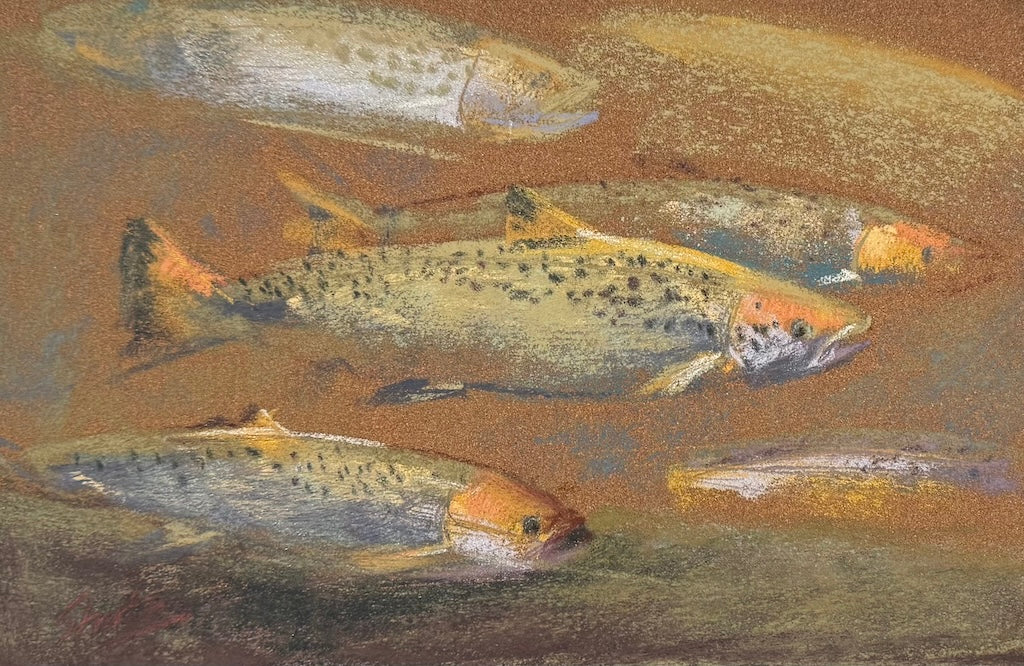 "GOLD RUSH" ORIGINAL PASTEL/FRAMED