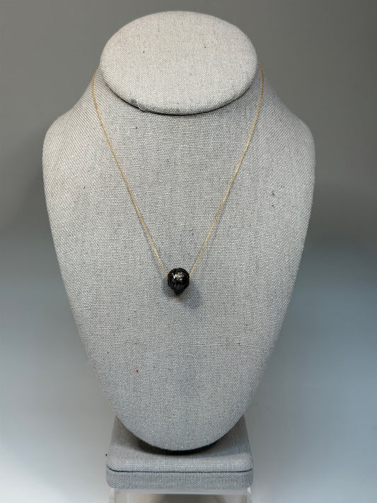 BLACK TAHITIAN HAND CARVED PEARL PENDANT AV2638