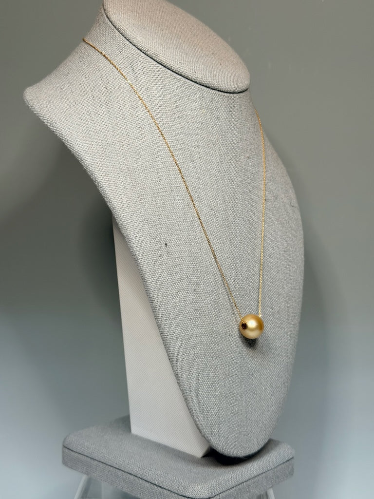 18K YELLOW GOLD GOLDEN SOUTH SEA PEARL GOLDEN EYE PENDANT AV2681