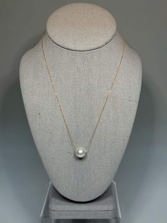 18K YELLOW GOLD WHITE SOUTH SEA PEARL GOLDEN EYE PENDANT AV2682