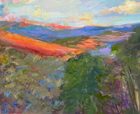 "FLEETING LIGHT" ORIGINAL OIL ON GESSOBORD