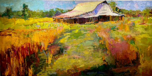 "OLD BARN" Original Oil on Canvas/Framed