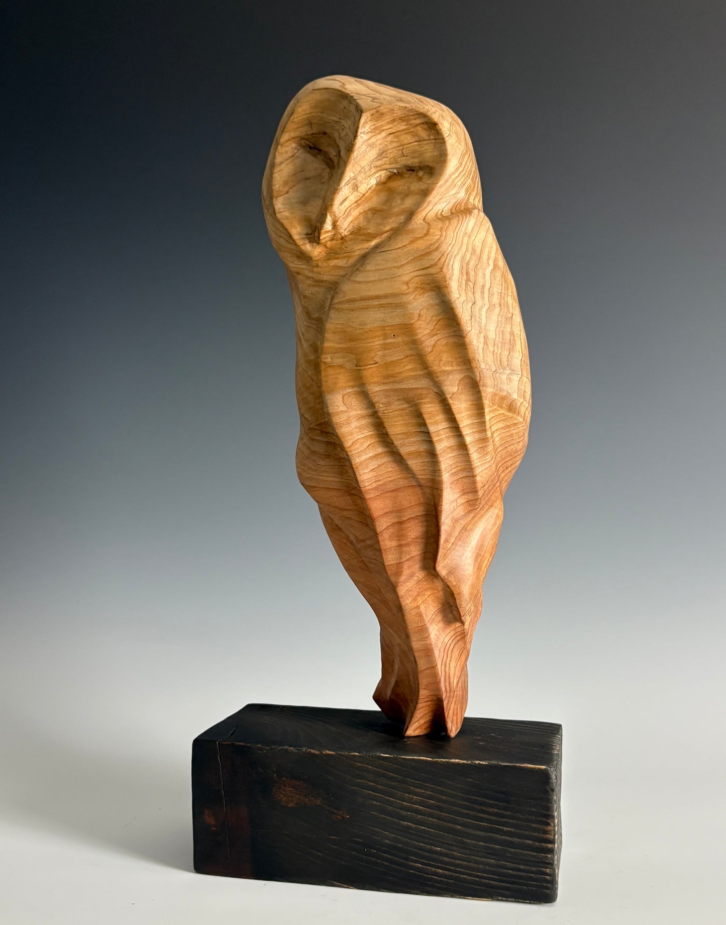 "ADORATION V" HAND CARVED WHITE CEDAR SCULPTURE