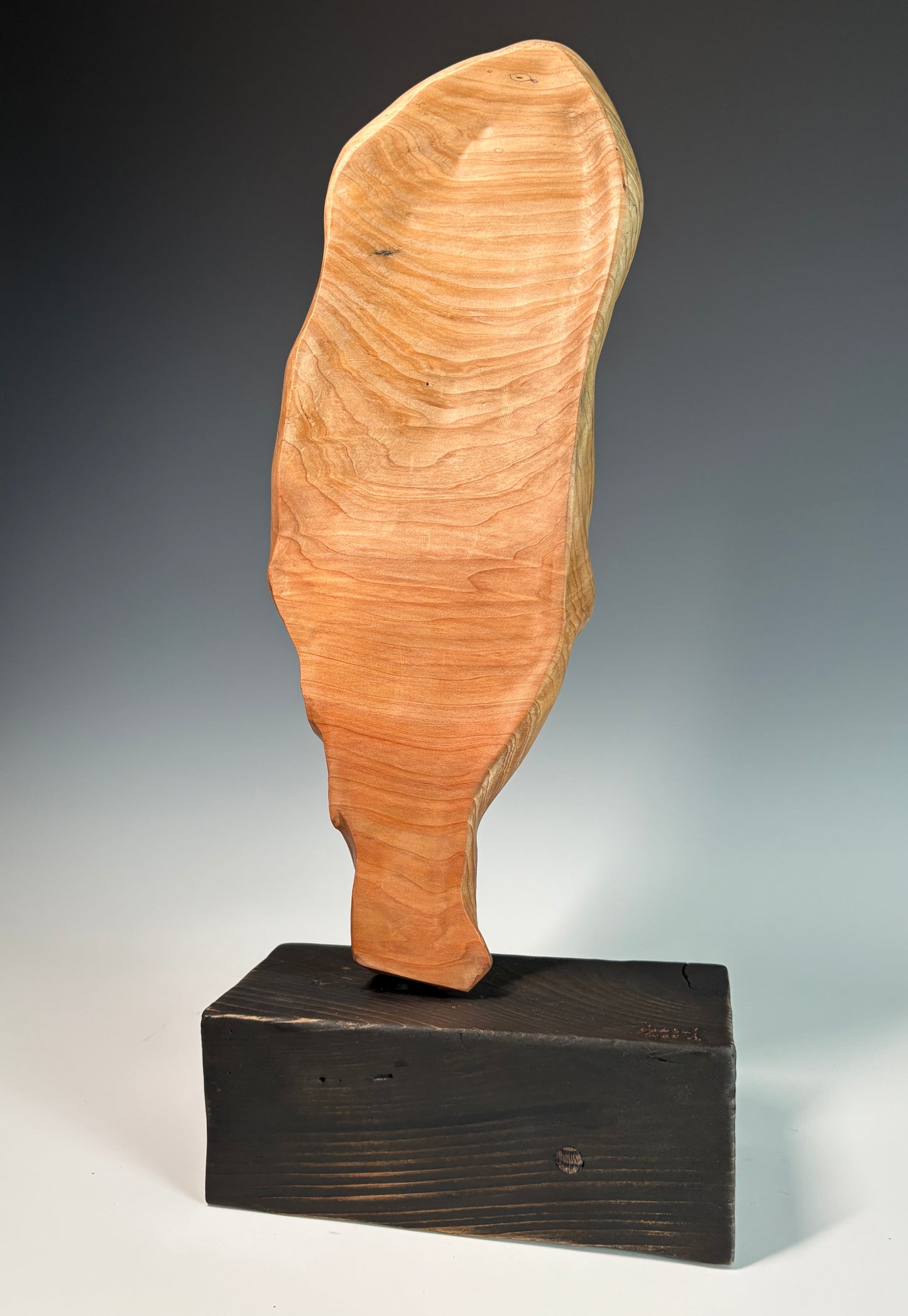 "ADORATION V" HAND CARVED WHITE CEDAR SCULPTURE