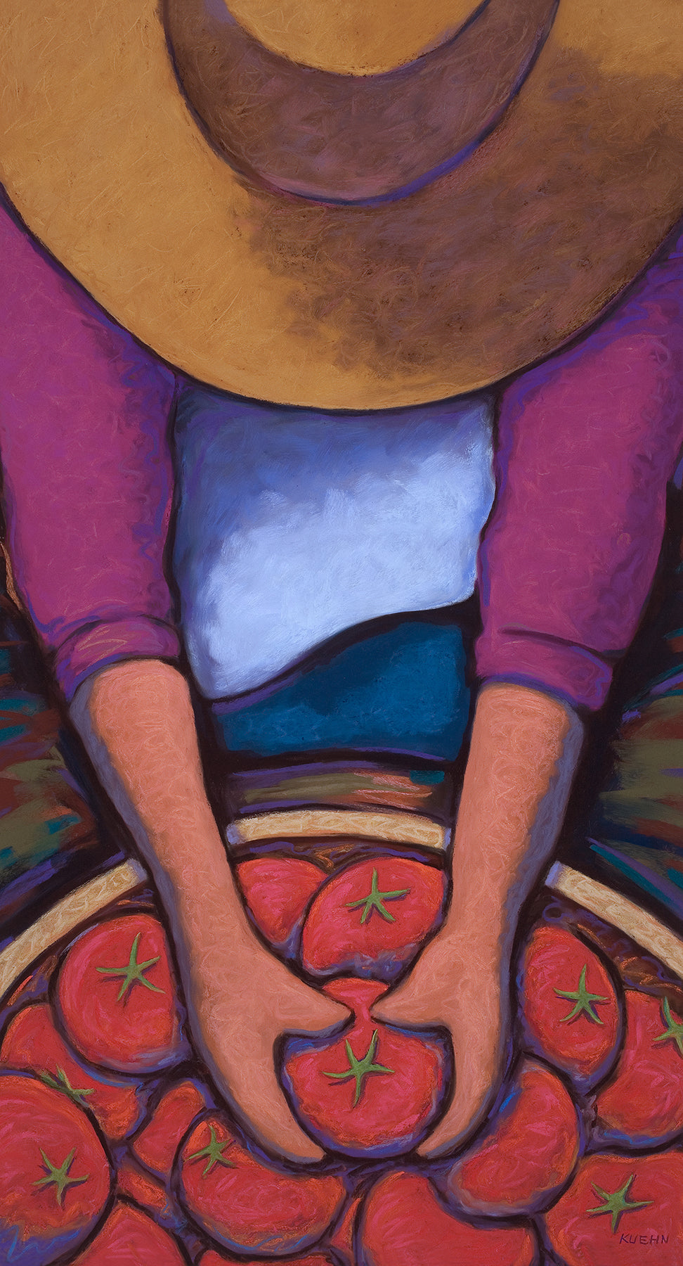 "ANNA WITH TOMATOES" Limited Edition Giclee Print