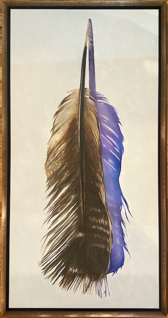 "FEATHER I" ORIGINAL OIL ON CANVAS/FRAMED