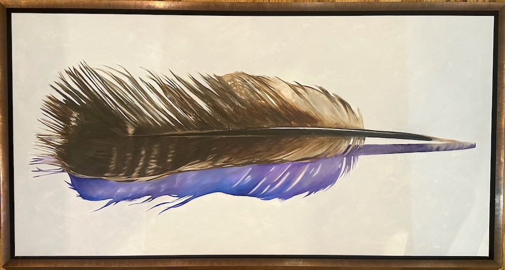 "FEATHER I" ORIGINAL OIL ON CANVAS/FRAMED