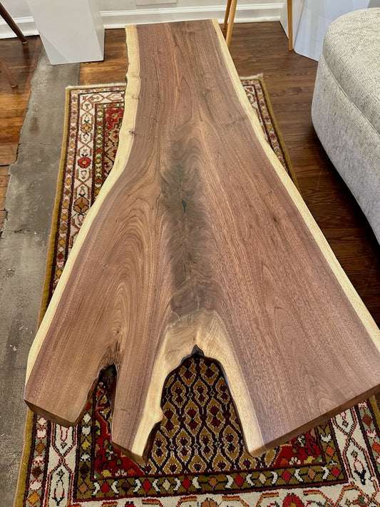 WALNUT AND MAPLE HANDMADE COFFEE TABLE