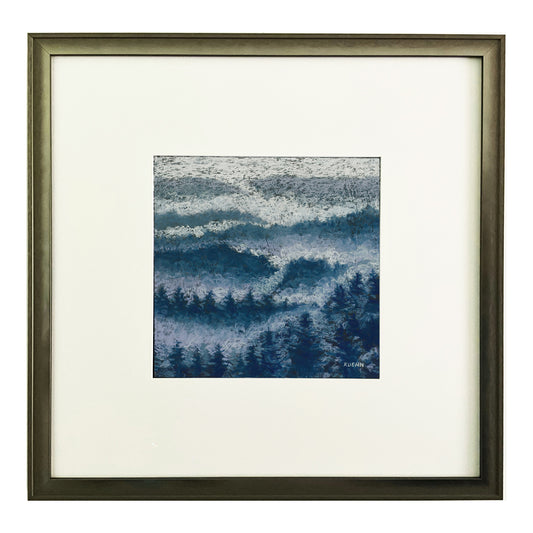 "BLUE RIDGE FOG 2" ORIGINAL PASTEL/FRAMED