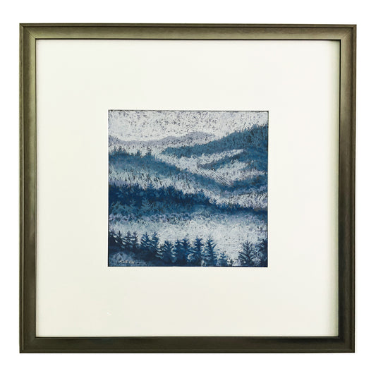 "BLUE RIDGE FOG 3" ORIGINAL PASTEL/FRAMED