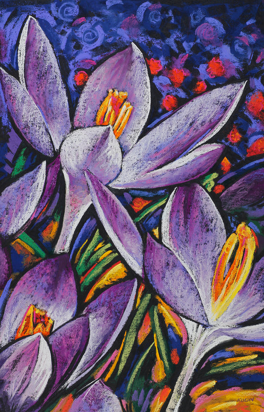"CROCUS #1" ORIGINAL PASTEL/FRAMED