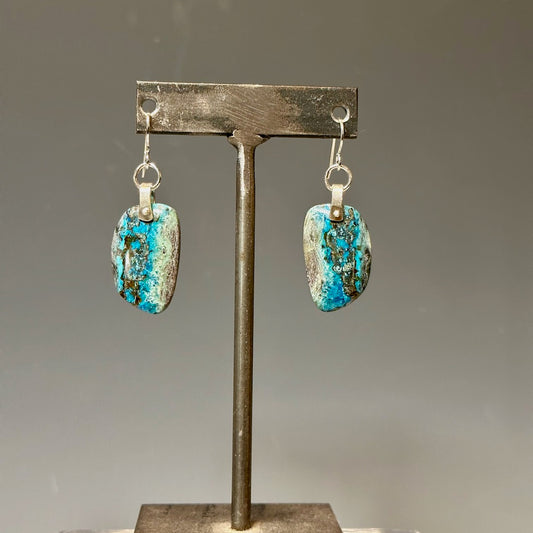 .925 CHRYSOCOLLA PINDROP EARRINGS BR224