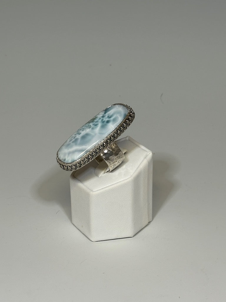 .925 LARIMAR STATEMENT RING BR283