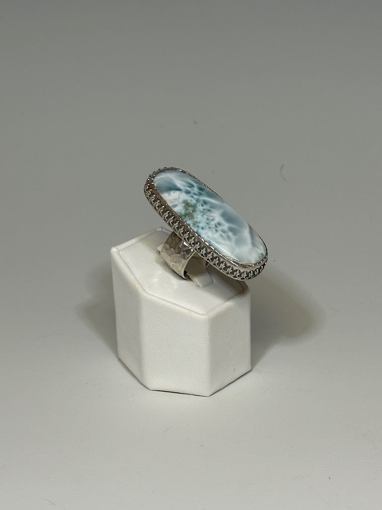 .925 LARIMAR STATEMENT RING BR283