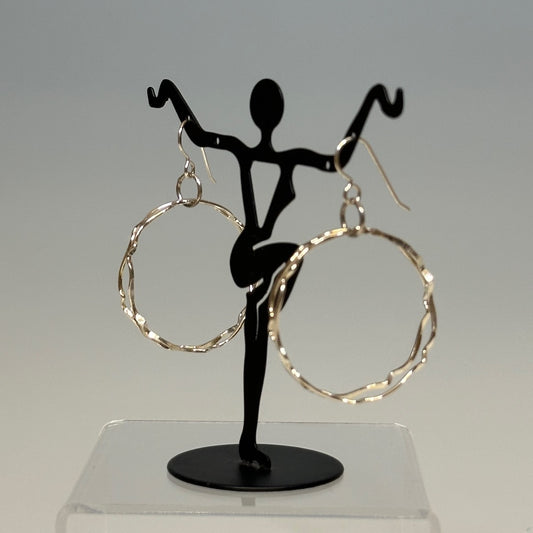 .925 DOUBLE WAVE HOOP EARRINGS BR301