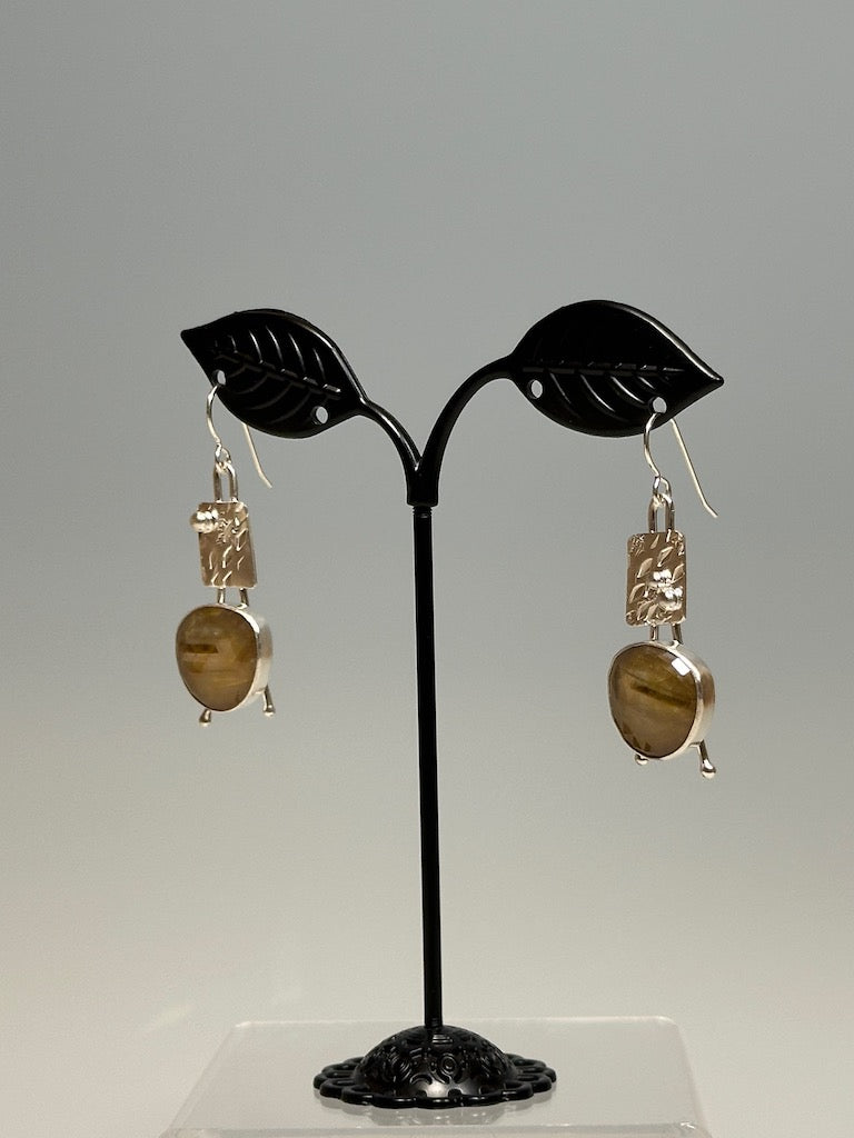 .925 GOLDEN SAPPHIRE STONE CREEK EARRINGS BR315