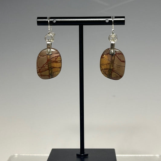 .925 PIN DROP RED CREEK JASPER DROP EARRINGS BR434