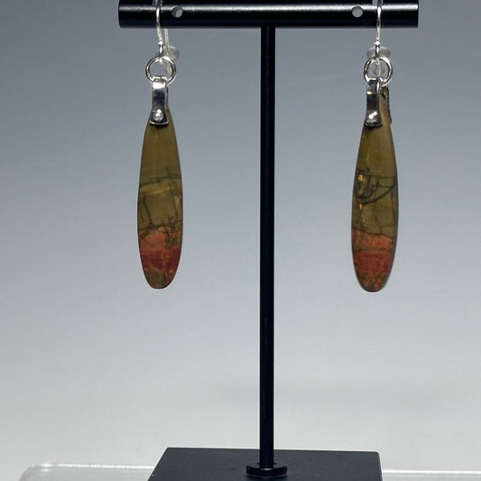 .925 PIN DROP RED CREEK JASPER DROP EARRINGS BR437