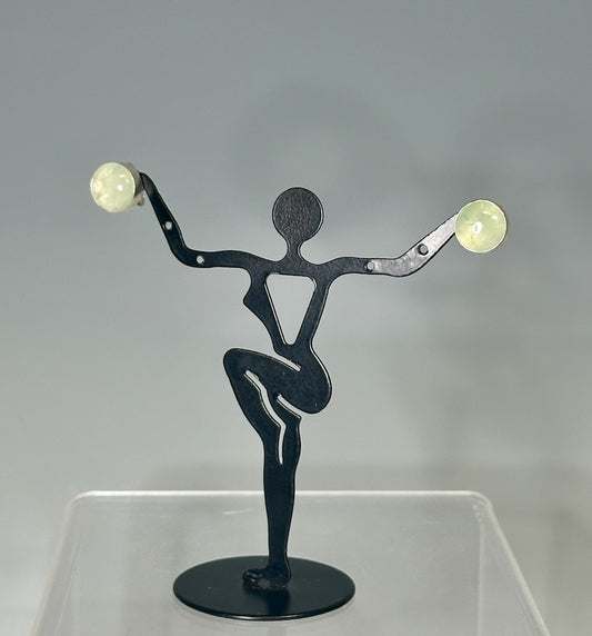 .925 10MM PREHNITE POST STUD EARRINGS BR462