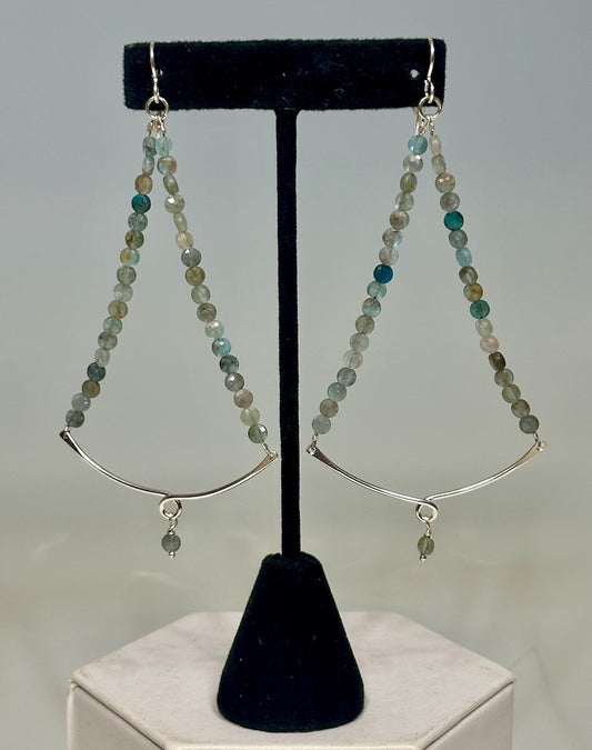 .925 Sylvie (in Paris) Earrings with Natural Aquamarine BR470